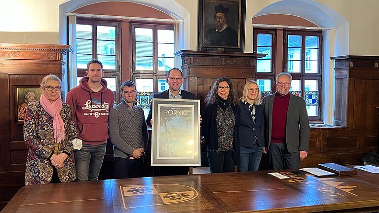 Empfang im alten Rathaus durch Bürgermeister Michael Hombach.