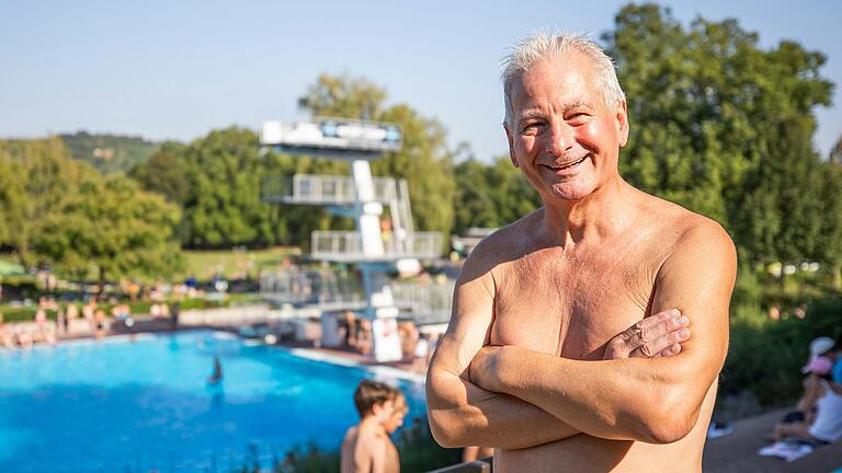 Der Turmspringer vom Dalle: Der Volkacher Jürgen Bücking verbrachte in den Sommerferien heuer viel Zeit im Würzburger Freibad. Der Turmspringer vom Dalle: Der Volkacher Jürgen Bücking verbrachte in den Sommerferien heuer viel Zeit im Würzburger Freibad. 