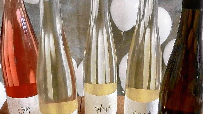Die 24 von Technikerschülern der Landesanstalt hergestellten Weine unter dem Motto &bdquo;less is more&ldquo;.