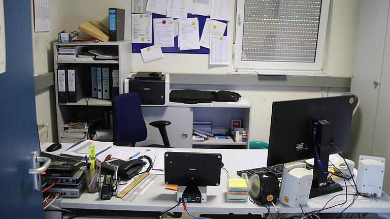 Das Büro im Marktheidenfelder Wasserwerk. Das Büro im Marktheidenfelder Wasserwerk. 