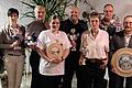 Die Pokal- und Ehrenscheiben-Gewinner des Schützenvereins &bdquo;Hubertus&ldquo; Untertheres (von links): Reinhard Beutel, Karoline Kimmel, Armin Werner, Eva Pfaff, Hans Bayer, Marianne Neeb, Udo Muth, Wolfgang Schad und Sebastian Dressler.