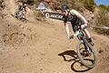Der Zellinger Alex Bregenzer (vorne) erlebte beim Mountainbike-Rennen auf der italienischen Insel Elba ein Kontrastprogramm zum Saisonauftakt mit Schlamm und Kälte vor drei Wochen zuvor in Deutschland. Im Staub der Mittelmeerinsel belegte er Platz 25 in einem Weltklassefeld.