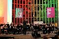 Im Bild: Die Concert Band des Celtis-Gymnasiums begeisterte beim Weihnachtskonzert das Publikum.