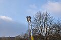 Die Errichtung der neuen und hochmodernen Flutlichtanlage war auch für die Mitglieder des 1. FC Knetzgau mit viel Arbeit verbunden.