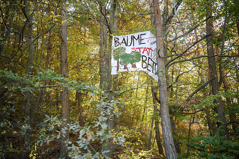 Protest im Thüngersheimer Wald. Protest im Thüngersheimer Wald. 