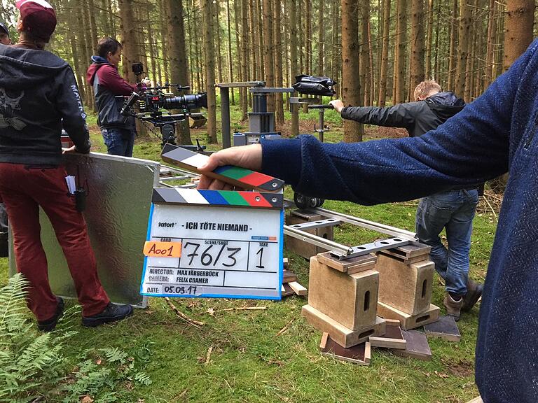 Die erste Klappe für den vierten Tatort aus Franken: 'Ich töte niemand'. Die erste Klappe für den vierten Tatort aus Franken: 'Ich töte niemand'.