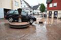 Hochwasser in Baden-Württemberg - Rudersberg       -  Das Hochwasser im Juni dieses Jahres hat in Ruderberg (Baden-Württemberg) ein Auto weggespült. (Archivbild)