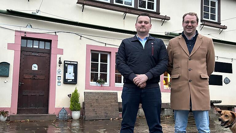 Auf der Suche nach Wirten für die Kartause: Artur Stang (links) und Ludwig Erbprinz zu Löwenstein-Wertheim-Freudenberg.