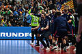 Frankreich - Dänemark.jpeg       -  Finale in der Lanxess Arena, Frankreichs Trainer Guillaume Gille jubelt nach dem Sieg.