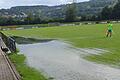 Spielabbruch in Hammelburg       -  Nach einem Wolkenbruch fiel das bereits angepfiffene Testspiel der SG Hammelburg/Fuchsstadt II gegen den FC WMP Lauertal sprichwörtlich ins Wasser.