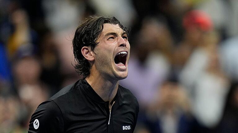 ATP-Tour - US Open       -  Taylor Fritz schreit seine Freude über den Finaleinzug heraus.