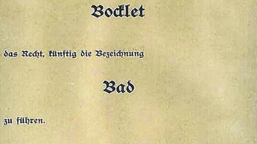 Urkunde: Bad Ernennung 1937, unterschrieben von Reichsstatthalter Franz Ritter von Epp.