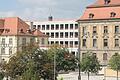 Der Neubau für das Justizzentrum Schweinfurt am Schillerplatz ist schon deutlich in die Höhe gewachsen. Im Herbst ist Richtfest, danach folgt der Innenausbau.