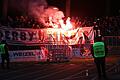 Fans der Würzburger Kickers mit einem 'Derbysieger'-Banner. In der Regionalliga kommt es in der kommenden Saison gleich zu mehreren Duellen zwischen Klubs aus der Region.