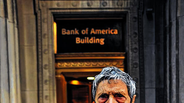 Menschen vor Profit: Ein klares Statement vor der &bdquo;Bank of America&ldquo;.