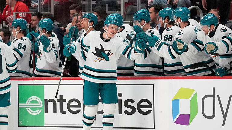 Detroit Red Wings - San José Sharks.jpeg       -  Nico Sturm erlebt mit seinem NHL-Klub San Jose Sharks eine verkorkste Saison.