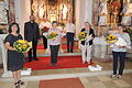 Ehrenamtliches Engagement wurde in der Pfarrei Hausen gewürdigt: Elisabeth Müller (von links), Pfarrer Andreas Heck, Diakon Frank Menig, Angelika Löffler, der Vertreter der Kirchenverwaltung Peter Alberti, Gertrud Weth und Reinhilde Ledermann.