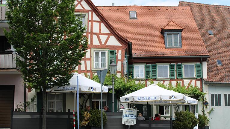 Das griechische Restaurant 'Akropolis' in Kitzingen.&nbsp;