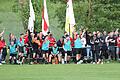 Bereits nach dem Treffer zum 2:0 herrschte auf der Ersatzbank der SG Geusfeld/Untersteinbach sowie bei den mitgereisten Fans beste Stimmung.