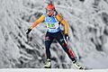 Denise Herrmann in Aktion, aufgenommen bei der Mixed-Staffel der Biathleten in diesem Januar in Oberhof.&nbsp;