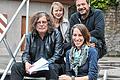 Knut Weber, Intendant der Röttinger Frankenfestspiele mit Susann Guttmann vom neuen künstlerischen Betriebsbüro, Frederike Faust, zuständig für die Jungendsparte, und dem technischen Leiter Udo Beil.