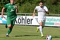 Steffen Bachmann (rechts) vom TSV Karlburg läuft Jonas Bayerlein von der SpVgg Ansbach davon. Gegen Ansbach haben die Karlburger am vergangenen Wochenende ihre erste Saison-Niederlage kassiert. In Gebenbach soll's trotz der langen Anfahrt besser laufen.