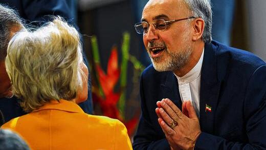 Werben um Verständnis für die iranische Haltung: Teherans Außenminister Ali-Akbar Salehi im Gespräch mit der US-amerikanischen Politikerin Jane Margaret Harman in München.