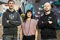 Das Rock Inn stand kurz vor der Schließung. Thomas Meyer (links),  Agustina Falibene und Andreas Schmitt betreiben die Würzburger Boulderhalle seit acht Jahren.