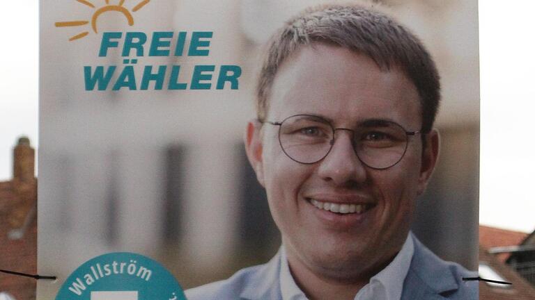 Das Wahlplakat von Felix Wallström (Freie Wähler) zur Landtagswahl 2023.