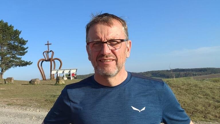 Stefan Helm, geübter Vatertags-Wanderer aus Heustreu. Stefan Helm, geübter Vatertags-Wanderer aus Heustreu.