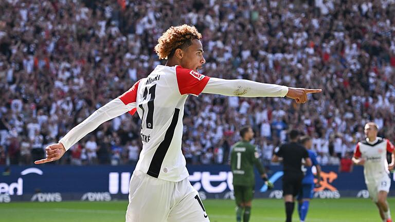 Eintracht Frankfurt - TSG 1899 Hoffenheim       -  Brachte die Eintracht in Führung: Hugo Ekitiké