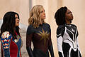 Kinostarts - 'The Marvels'.jpeg       -  Marvel in weiblicher Sicht: (von links) Kamala Khan (Iman Vellani), Carol Danvers (Brie Larson) und Monica Rambeau (Teyonah Parris) im Kinoabenteuer 'The Marvels'.