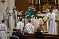 Gemeinsam mit dem Seelsorgeteam feierte Ordinariatsrat Pfarrer Robert Sauer (Mitte) den Festgottesdienst zur Errichtung des Pastoralen Raumes Haßberge Süd in der St. Nikolaus-Kirche in Sand.