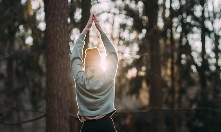 Einige Yoga-Positionen haben Tiernamen. Genau die hat sich Waldpädagogin Sarah Kolmeder für ihren Workshop ausgesucht, um nebenbei Wissenswertes über die Tiere zu vermitteln.&nbsp;