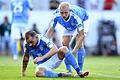 Rückkehr an den Dallenberg? Clemens Schoppenhauer (rechts, mit Mitspieler Pascal Itter) steht bei Kickers-Gegner Chemnitzer FC wohl vor der Rückkehr in die Startelf.