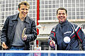 Roßkopf und Fetzner schlagen zum 100. Reichenberger TSV-Geburtstag auf       -  (faf)   Zwei prominente Tischtennis-Asse werden dem TSV Reichenberg am kommenden Sonntag ab 17 Uhr in der Wolffskeelhalle zum 100. Geburtstag gratulieren: Anlässlich der &bdquo;Weltmeistergala&ldquo; werden Jörg Roßkopf (links) und Steffen Fetzner, Doppelweltmeister von 1989, zu einem rund zweistündigen Schaukampf antreten. Mit dabei sind auch die Reichenberger Spitzenspieler. Die Eintrittspreise liegen zwischen 11 Euro (Erwachsene) und 7 Euro (Kinder und Jugendliche zwischen 6 und 17 Jahren). Im Vorfeld bietet der TSV Reichenberg für seine &bdquo;Weltmeistergala&ldquo; auch eine Ticket-Aktion nach dem Motto &bdquo;Nimm vier, zahl drei&ldquo; an. Bestellungen