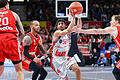 Im Bild: v.li. Shabazz Napier (FC Bayern Muenchen Basketball, 8), Jhivvan Jackson (Wuerzburg Baskets, 56) und Andreas Obst (FC Bayern Muenchen Basketball, 13)27.10.2024, FC Bayern Muenchen Basketball vs. FIT-One Wuerzburg Baskets, easyCredit BBL, 6. Spieltag, Deutschland, Muenchen, BMW Park Muenchen,