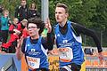Bei den Schülern M13 eine Klasse für sich: Tom Wachtel (rechts) gewann die Kreistitel im Sprint, Weitsprung und Hochsprung mit jeweils vorzüglichen Leistungen. Sein Teamgefährte Anton Wüst (links) wurde da jeweils Zweiter, gewann aber den Ballweitwurf.