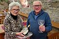 Metzgermeister Walter Hollerbach mit seiner Frau Roswitha im neuen „Röntgen-Keller“ im ehemaligen Gasthaus „Zum Lamm&quot; in Rimpar.