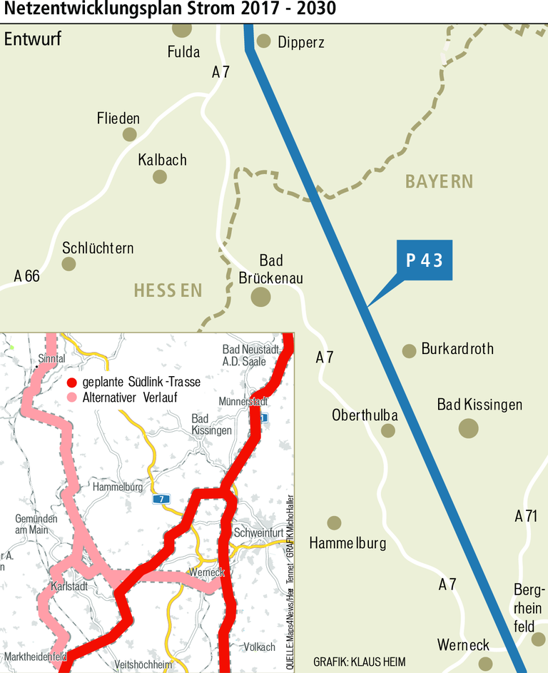 Bad Kissingen: Kreis-Kommunen melden Protest gegen P 43 an