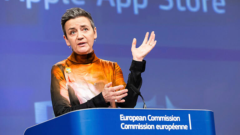 EU Milliardenstrafe gegen Apple.jpeg       -  Die Vizepräsidentin der EU-Kommission, Margrethe Vestager geht gegen den US-Konzern Apple vor.