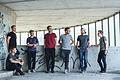 Die 'Blaucrowd Surfer' (von links): Jakob Zobel (sitzend), André Hanft, Niklas Rabenstein, Nicolai Behr, Manuel Körner, Daniel Blau und Philip Hügel.