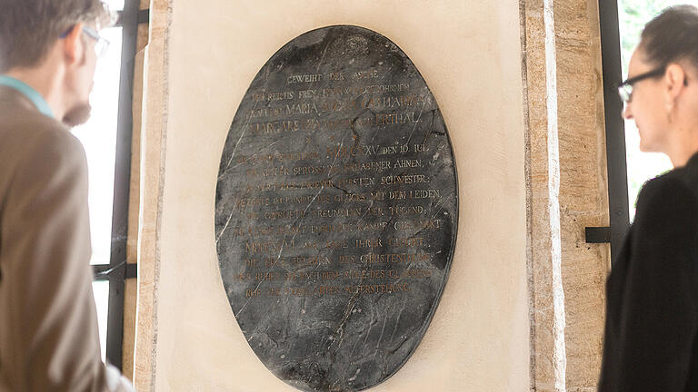 Gedenktafel von Maria Sophia von Erthal im Diözesanmuseum Bamberg.&nbsp;