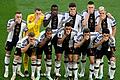 Die deutsche Mannschaft setzt beim Teamfoto ein Zeichen.&nbsp;