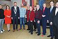 Flotter Jahresaufklang in Untereuerheim (von links): Grettstadts Zweiter Bürgermeister Artur Kloß, die Landtagsabgeordnete Martina Gießübel, Bürgermeister Jens Machnow, Feuerwehrkommandant a.D. Lars Stumm, Pfarrer im Ruhestand Thomas Klemm, Kulturvereins-Mitbegründer Gerhard Friedrich, Dritte Bürgermeisterin Ruth Volz, Kulturvereins-Initiator Manfred Scheuermann, Anja Weisgerber, MdB, Landrat Florian Töpper sowie Markus Hümpfer, MdB.