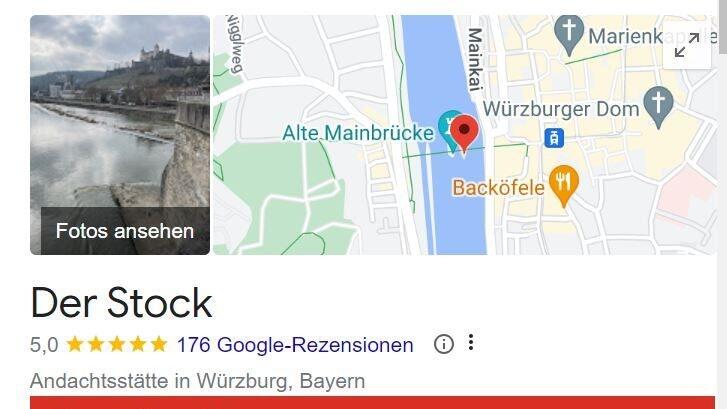 'Der Stock' in Würzburg entwickelt sich immer mehr zum Google-Trend. 'Der Stock' in Würzburg entwickelt sich immer mehr zum Google-Trend.