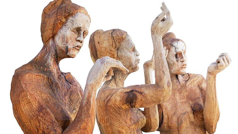'Drei Zustände der Glückseligkeit' heißt dieses Werk von Nadine Elda Rosani, das im Kloster Wechterswinkel ausgestellt wird. 'Drei Zustände der Glückseligkeit' heißt dieses Werk von Nadine Elda Rosani, das im Kloster Wechterswinkel ausgestellt wird.