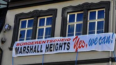 Optimismus: Ob das &bdquo;Yes, we can&ldquo; der Initiative Marshall Heights den vom Stadtrat abgelehnten Kauf der Wohnsiedlung ermöglicht, wird sich in wenigen Monaten zeigen.