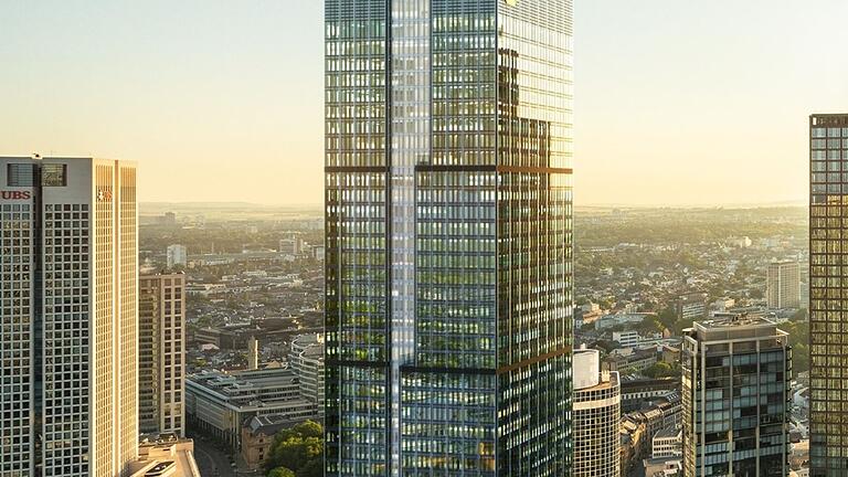 Skyline der Stadt Frankfurt       -  Die Commerzbank mietet den noch im Bau befindlichen Central Business Tower (Handout)