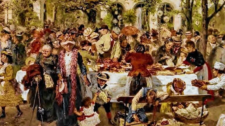 Kissingen Kissinger Motiv des Malers Adolph von Menzel Feinbäckerei